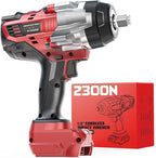 Cordless Impact Wrench 1/2 inch Compatible with Milwaukee 18v Battery, 1700 Ft-lbs High Torque Impact Driver, Electric Impact Gun with 4 Modes & LED Light for Car, Truck, Mower(Bare Tool)