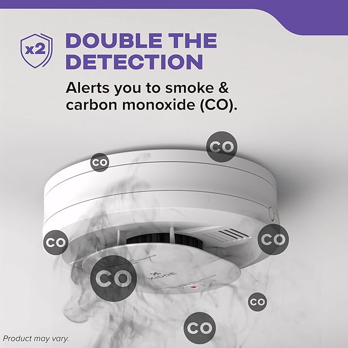 Kidde Smoke & Carbon Monoxide Detector for Home, AA Battery Powered, Voice Alerts, 3-Pack
