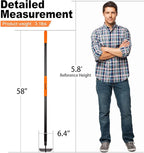 Hoe Garden Tool, Heavy Duty Garden Hoe for Weeding, Metal Garden Hoe with Long Handle, 58 Inches