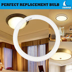 FC12T9/KB 32 Watt Light Bulb, 12 inch FCL 32W T9 Circular Fluorescent Light Bulb, FC12T9 WW Round Light Bulbs Warm White 3000K, G10q 4 Pin Prong Base, 2 Pack