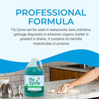 Kinzua Environmental Fly-Zyme, Highly Concentrated Enzyme Drain Cleaner for Pipes, Drain Gel for Fruit Flies, Organic Waste Degrader & Odor Neutralizer, 1 Gallon