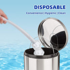 KOKL 60pcs Disposable Toilet Brush, Disposable Toilet Bowl Cleaners for Bathroom Cleaning, Compatible with Most Toilet Brushes