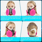 Reusable Half Face and Full Face Gas Mask with Activated Carbon Filter Against Organic Vapor/Dust/Chemical