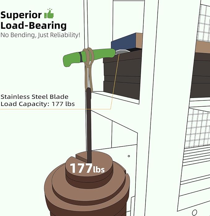 Grootpow GK01 Hori Hori Garden Knife, Full Tang Gardening Knife with 7.1" Stainless Steel Double-Edged Blade, Heavy Duty Gardening Hand Tool for Weeding and Gardening with Oxford Sheath - in Gift Box