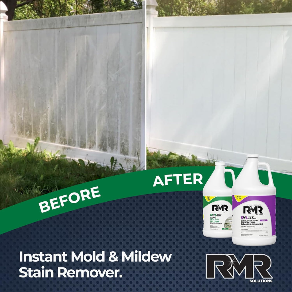 RMR Brands DIY Mold Remover Bundle - Complete Mold Killer & Stain Remover Bundle - Mold and Mildew Prevention Kit, Disinfectant Spray, Includes 2-1 Gallon Bottles