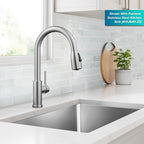 KRAUS Coda 2-Function Single Handle Pull Down Kitchen Faucet in Spot-Free Stainless Steel, KPF-1626SFS
