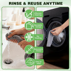 Retractable Gap Dust Cleaning Tool with 2 Microfiber Dusting Cloths,Flat Duster with Extension Pole,Extendable Microfiber Duster with Bendable & Removable Head,Reusable Washable Dusting Wand