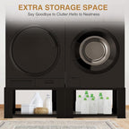 Washer and Dryer Pedestals Set of 2- Fit 27 and 28 Inch, Laundry Pedestal for Washer and Dryer , Alloy Steel Washing Machine Stand Raiser, Washer and Dryer Stand 15.75'' Height Black