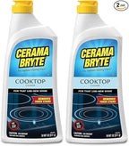 Cerama Bryte Removes Tough Stains Cooktop and Stove Top Cleaner for Glass - Ceramic Surfaces, 18 Ounces, 2 Pack