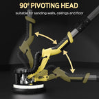 Drywall Sander, 2025 Upgraded 8-Amp Popcorn Ceiling Removal Tool with 7 Variable Speed 800-1800RPM, Drywall Sander with Vacuum Dust Collector with Extendable Handle, LED Light, 12pcs Sanding Discs