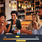 Brightown 4 Pack LED Edison Bulbs, 6W, Equivalent 60W, High Bright 2700K Warm White,750 Lumens, Non-Dimmable, E26 Medium Base ST58 Antique Filament Bulbs with 83+ CRI for Ceiling Fan Bathroom Porch