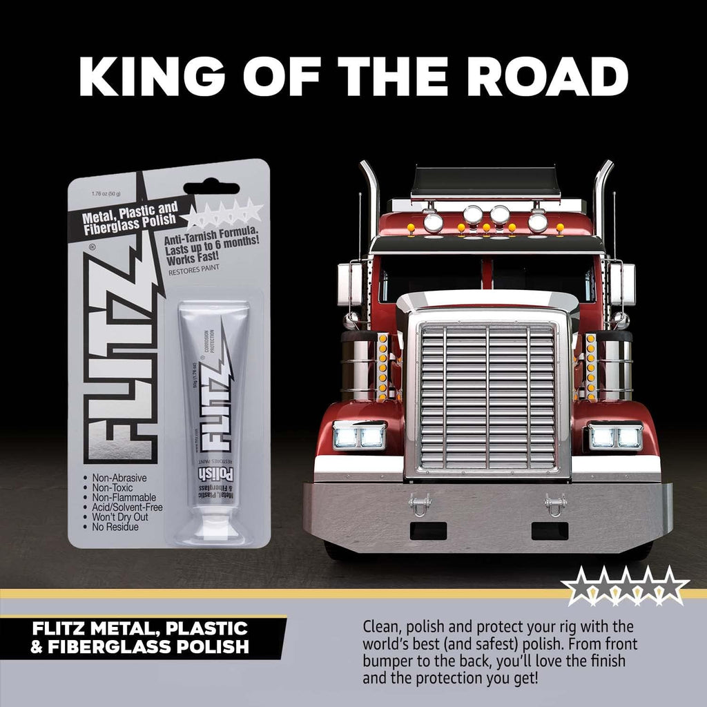 Flitz Multi-Purpose Metal Polish Paste - 1.76oz Tube of USA-Made Chrome Polish - Works on Stainless Steel, Aluminum, Plastic, Jewelry and Cars - Non-Abrasive Cleaner & Rust Remover (20 Pack)