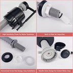 Saillong 1 Sets Toilet Float Replacement Kit, Universal Toilet Flusher Replacement Kit and 2 Inch Flapper Replacement, High-Performance Tank Water Control and Fill Valve