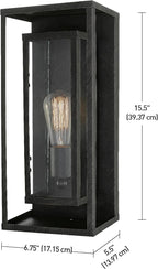 GLOBE Electric 44228 Montague 1-Light Outdoor Wall Sconce, Bronze, Clear Glass Shade,44228