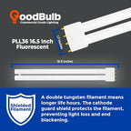 GoodBulb PLL36/850 36W 16.5" Twin Tube Compact Fluorescent Light Bulb 4-pin 2G11 Base 5000K Daylight 2400 Lumen 36000 Hour Long Life Biax Pack of 10