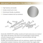 527 Pieces #4#6#8#10#12 Phillips Countersunk Head Self-Tapping Screws, Wood Screws Assortment Kit, 304 Stainless Steel