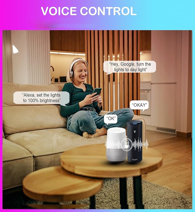 CLOUDY BAY 3inch Eyeball Smart LED Recessed Lights,Color Changing Recessed Lighting,Compatible with Alexa and Google Home Assistant,Pack of 4