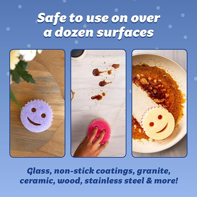 Scrub Daddy Scrub Mommy Holiday Christmas Tree Gift Box Set, Non-Scratch Christmas Cleaning Sponges for Kitchen, Dishes & Home, Dual-Sided Dish Sponges for Scrubbing, 10 Count (2 Pack of 5)