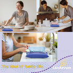 Microfiber Cleaning Cloths 60-Pack Microfiber Towels Pull-Out Packs 8.7x8.7 in, Lint Free, Streak Free, Absorbent, Reusable, Washable, Scratch Free, for Kitchen, Car Detailing, Glass, Pink/Gray/Blue