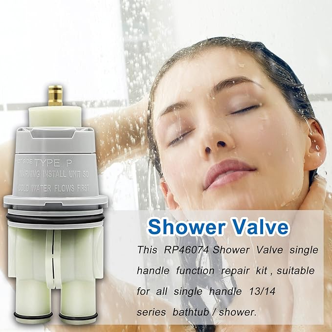 RP46074 Shower Valve Cartridge Compatible with Delta Shower and Tub 13/14 Series Faucet, Single-handle Delta Universal Valve Cartridge Assembly, Repair Kit for Delta Shower Valve Cartridge.