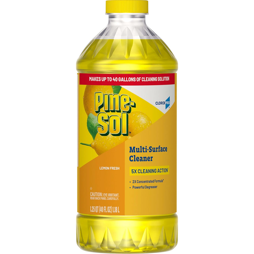 Pine Sol CloroxPro Multi-Surface Cleaner, All Purpose Cleaner, Lemon Fresh, 40 Fluid Ounces (Package May Vary)