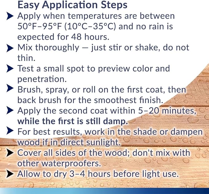 Seal-Once Nano+Poly Penetrating Wood Sealer with Polyurethane - Premium Waterproof Sealant - 5 Gallon & Light Brown