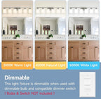 6-Light Bathroom Vanity Light,Brushed Nickel Vanity Lights with Square Frosted Glass,Modern Bathroom Wall Lights Fixtures Over Mirror,Wall Sconces Lighting for Bedroom Living Room,E26