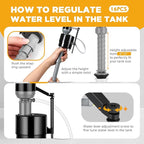 Lasnten 16 Pieces Toilet Fill Valve Toilet Tank Replacement Kit Valve Replacement Kit for Tank and Bowl Water Control