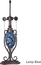 Bieye SS027 Lampshade Support with Finial for Tiffany Style Stained Glass Floor Lamp Table Lamp (G3/8 125mm Waterdrop)