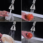 4 Spray Modes Faucet Aerator,360 Degree Faucet Sprayer Attachment,Big Angle Kitchen Faucet Aerator,Swivel Faucet Extender,Sink Sprayer Attachment for faucet,55/64 inch Female Thread (Brushed Nickel)