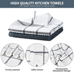 Nialnant 12 Pack Kitchen Dish Cloths,100% Cotton Soft Absorbent Quick Drying Dish Rags for Kitchen,Washing Dishes,Cleaning Rags