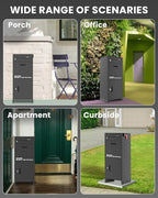Package Delivery Boxes for Outdoor, Parcel Drop Boxes for Outside with Anti-Theft Design,Parcel Mailbox is Weatherproof, Rustproof,Suitable for Home/Office/Shop Need to be Installed(14.5*17.5*43 in)