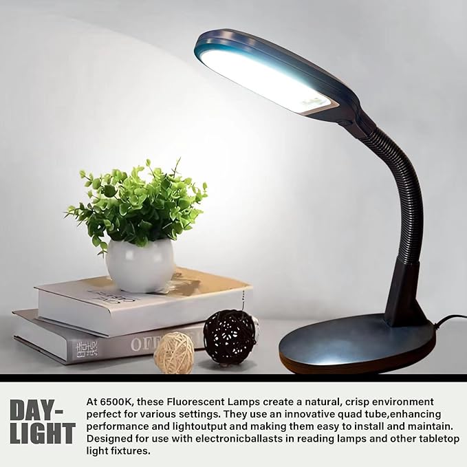 CFML27VLX Replacement Bulb for Verilux CFML27VLX 27 Watt Fluorescent Bulb, Natural Daylight,4-Pin GX10Q-4 Base, 6500K Daylight, 3 Pack