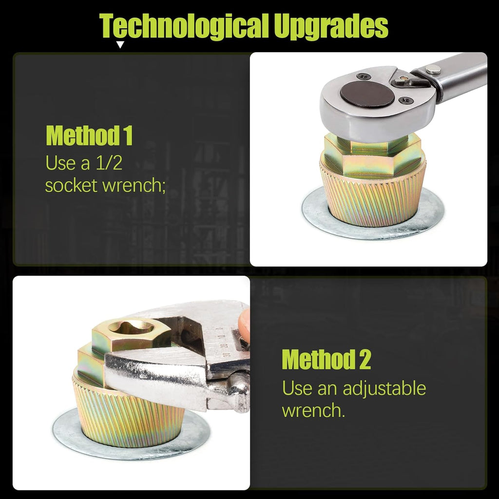 1.5'' Tub Drain Extractor, 8PCS Pipe Nipple Extractor Set with 1-inch Socket, Remove the Old, Broken, Stubborn, Rusted Drain Tub Bathtub Stopper, Strong Grab Plumbing with Storage Case