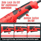 SHALL Angle Grinder Tool 7.5Amp 4-1/2 Inch, 6-Variable-Speed Grinders Power Tools, Electric Metal Grinder 12000 RPM w/ 2 Safety Guards, Cutting Wheels, Flap Discs, Non-Slip Handle for Metal/Wood