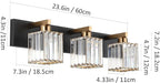 Aipsun Crystal Vanity Light Bathroom Lighting Fixtures 3 Light Modern Vanity Lighting Fixtures (Exclude Bulb)