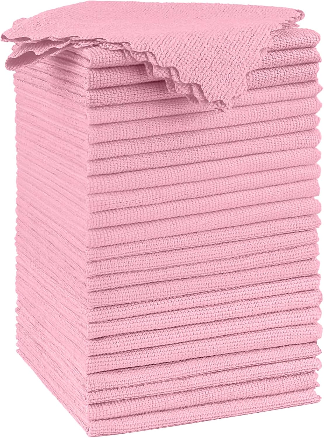 Orighty Microfiber Cleaning Cloth, 24 Pack Highly Absorbent Cleaning Supplies, Reusable Clean Rags for House, Microfiber Cloth for Kitchen, Window, Car Care, 11.5x11.5 inch Pink