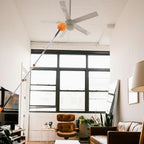 23 ft High Reach Cobweb Duster with Extension Pole, Spider Web Brush with Lightweight 5 Stage 4-16.5 ft Telescoping Pole, Soft Bristles Dusters for Outdoor Indoor Cleaning