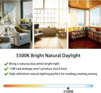 PL13-E-FFP 13W Type E Fluorescent Light Bulb Compatible with Electronic Ballast Bulb,Replace for Ottlite T1333E,5500K Bright Natural Daylight,G23 Base,2Pack