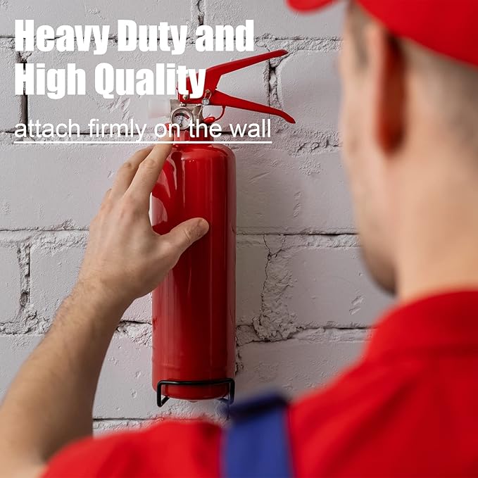 Queekay 20 Pack Fire Extinguisher Mount Universal Bracket 5 to 40 lb Fire Extinguisher Holder Wall Hook Hanger(Classic Style)