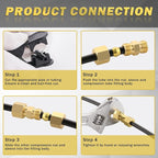 46pcs Brass Compression Tube Pipe Fittings Assortment Kit, Taiidaues 1/8" 3/16" 1/4" 5/16" 3/8" 1/2" OD Compression Union Connector & Compression Sleeves Ferrules