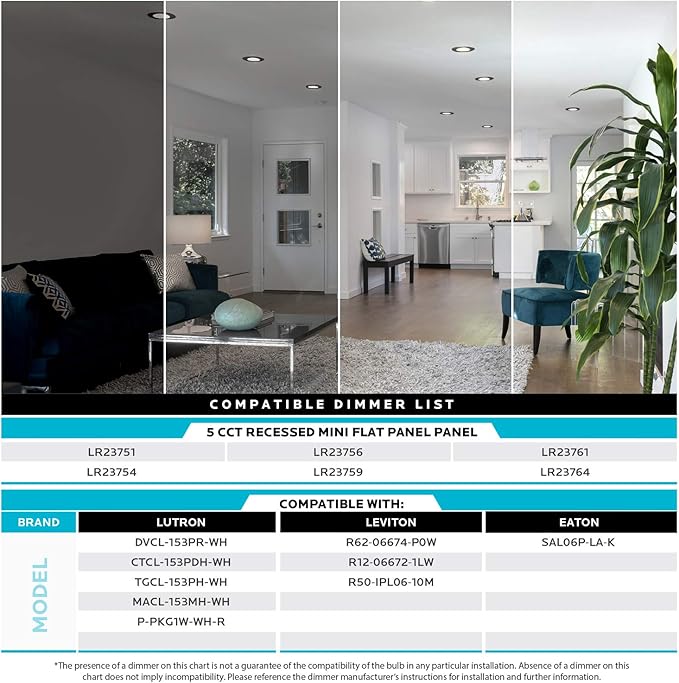 LUXRITE 4 Inch Ultra Thin LED Recessed Light with J-Box, 10W, 5 Color Options 2700K | 3000K | 3500K | 4000K | 5000K, Dimmable Wafer Lights, 750 Lumens, Black Trim, Energy Star, IC Rated