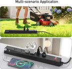 Outdoor Power Strip Weatherproof, KPQ IPX6 Waterproof Surge Protector with 6 Outlets with 2 USB A and 1 USB C, 6FT Extension Cord, Wall Mountable for Home, Office, Dorm, Patio, FCC UL Listed