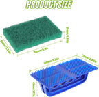 5 Pack Electric Cleaning Brush Pad Kitchen Bathroom Household Cleaning Pad Swimming Pool Wall Cleaning Brush Heavy Duty Griddle Scrubber Scouring Pad and 1 Pack Handle kit(Green)