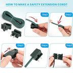 SPT-2 Wire 18 Gauge 100 Ft And 6 Vampire plugs,Is a Flexible Two Core Parallel Connection Cable for light Strings And low Voltage Equipment Suitable for Indoor And Outdoor Can Be Directly Buried Green