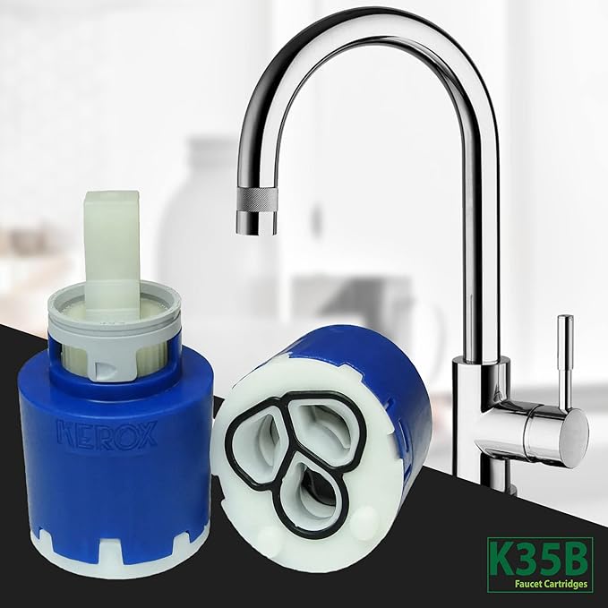 Kerox NKJ35A Single Lever Faucet Cartridge, Replacement Cartridge w/Right Rotation, Repair Kit for Kerox Single Lever Faucet - 35mm