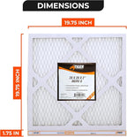 Tiger Tough 20x20x2 MERV 8 MPR 600-800 Air Filter, High-Performance AC Furnace & HVAC Filter, 4-Pack