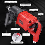XIIW 1 Inch Air Impact Wrench, Up to 4000 ft-lbs High Reverse Torque, 27.6lbs Lightweight 1'' Pneumatic Impact Gun w/ 2 D Handles 3800RPM for Heavy Duty Repairs