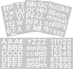Outus 8 Sheets Vinyl Letter Stickers Self Adhesive Mailbox Numbers Alphabet Stickers Stick on Letters for Christmas Stockings Scrapbook Bulletin Board School Business(1 Inch,White)