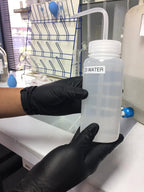 Black Nitrile Gloves, Large, Disposable, Powder-Free, Hypoallergenic, Tactile Textured, Puncture Resistant, Ambidextrous, Industrial Use